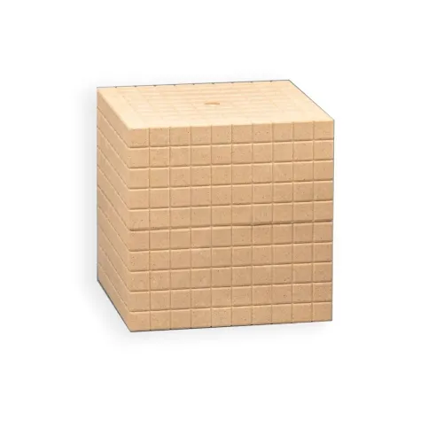 Matériel Lubienska - cube de 1000 en RE-WOOD®. Manipulation mathématique.