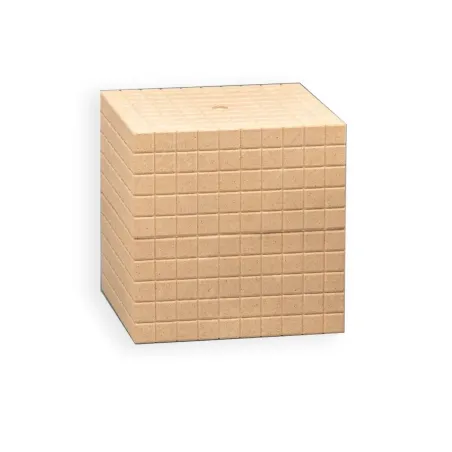 Matériel Lubienska - cube de 1000 en RE-WOOD®. Manipulation mathématique.