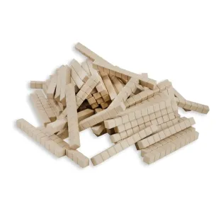 Matériel Lubienska - 100 barres de 10 en RE-WOOD®, manipulation mathématiques