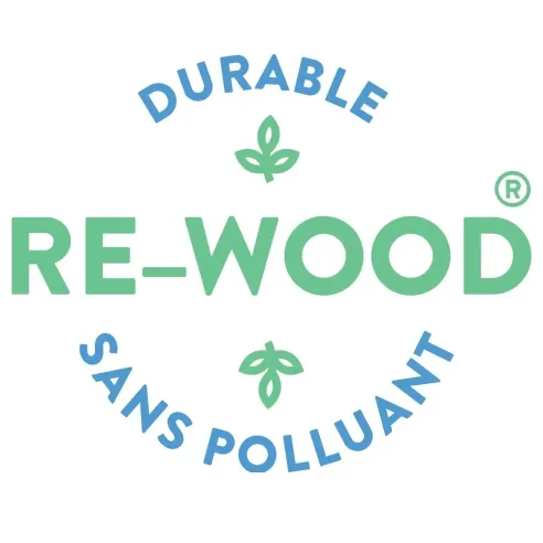 EN re-wood, bois recyclé.