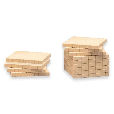 Matériel Lubienska - 10 plaques de 100 en RE-WOOD®, manipulation mathématiques