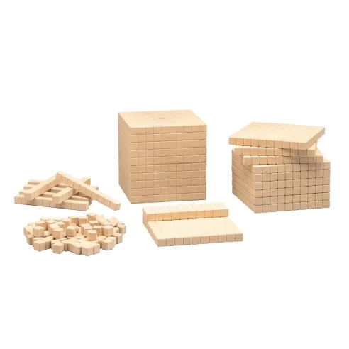 Matériel Lubienska - coffret 121 pièces en RE-WOOD®, manipulations mathématiques.