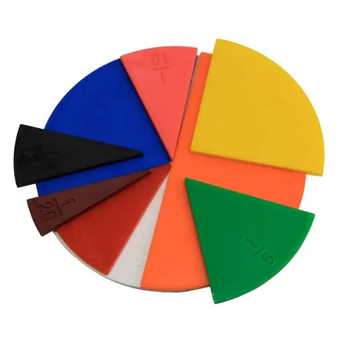 Set de fractions circulaires de 1 à 1/20ème