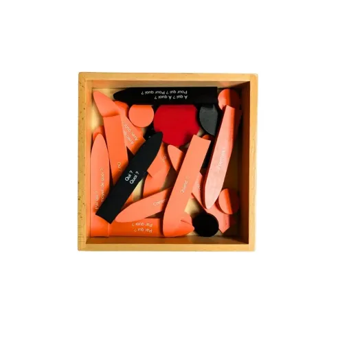 Analyse de la phrase - deuxième boite en français - grammaire Montessori