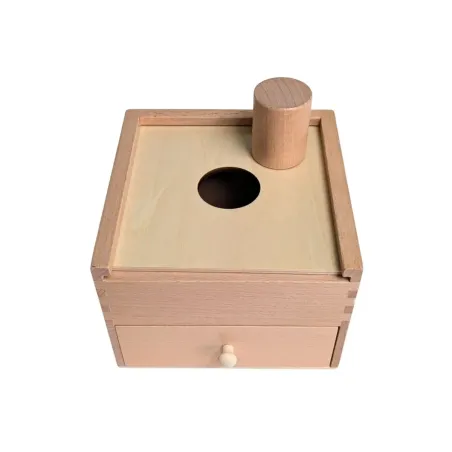 Boite permanence en bois  avec 4 solides à encastrer - Eveil Montessori