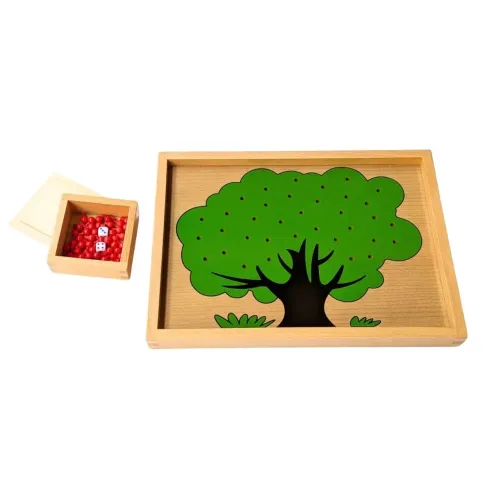 Jeu du pommier en bois, Mathématiques Montessori