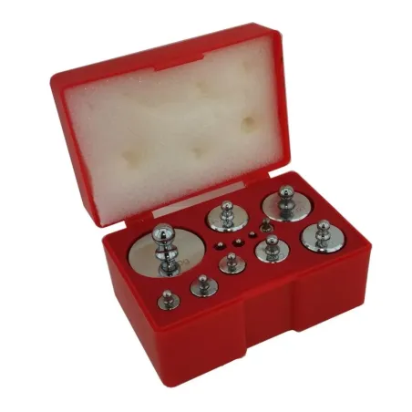 Boîte de masses marquées 1 kg. Mathématiques poids et mesures