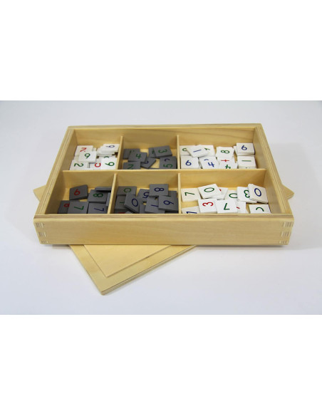 Boîte des chiffres pour le damier de la multiplication