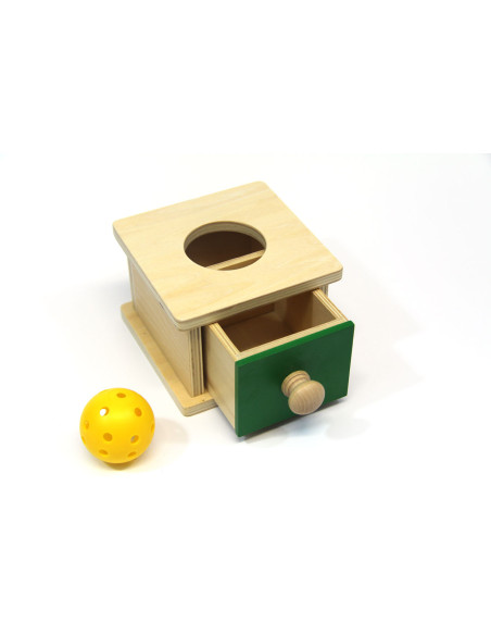 Boîte à forme à tiroir et sa balle