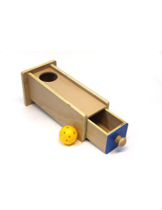 Boîte permanence de l'objet avec tiroir et balle