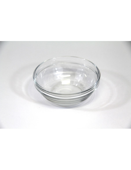 Coupelle en verre trempé transparent