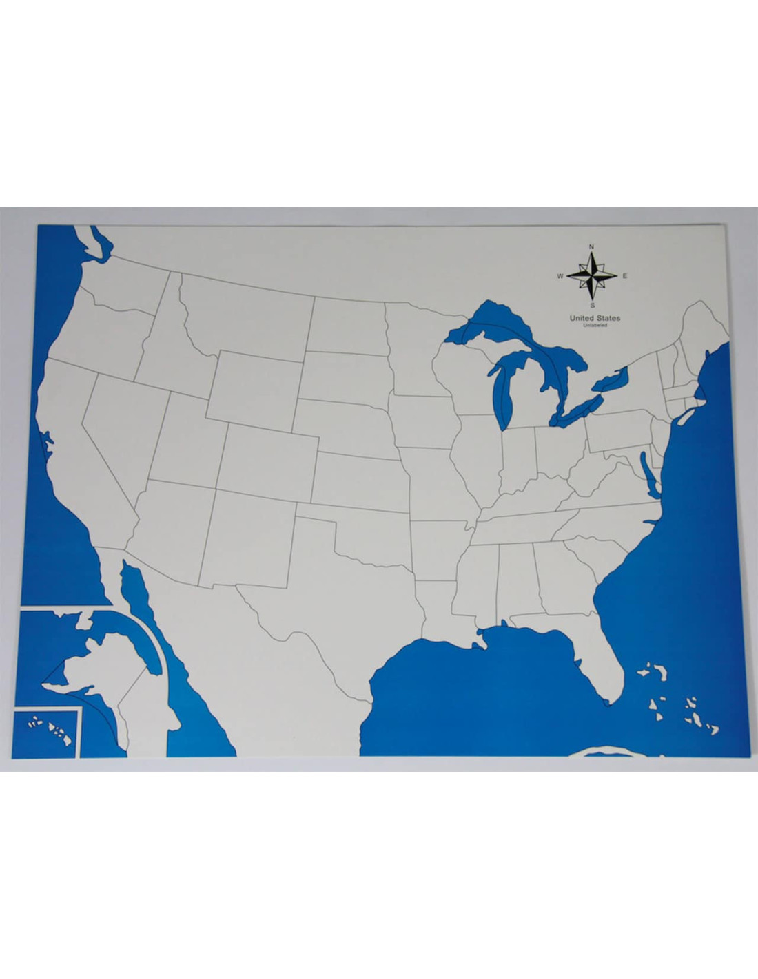 Carte de Contrôle des Etats-Unis, Géographie Montessori