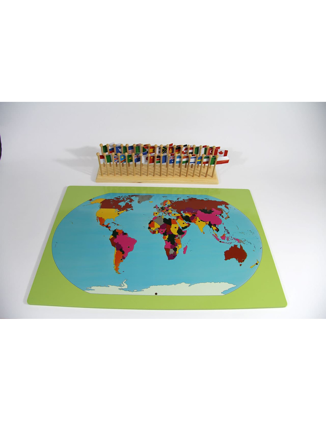 Puzzle Carte du Monde - Géographie - matériel Montessori - jeux éducatif -  apprentissages bébé