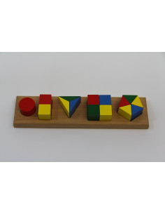 Puzzle des 5 formes fractionnées