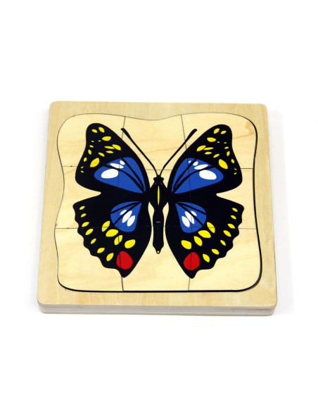 Puzzle en bois : cycle de la vie du papillon