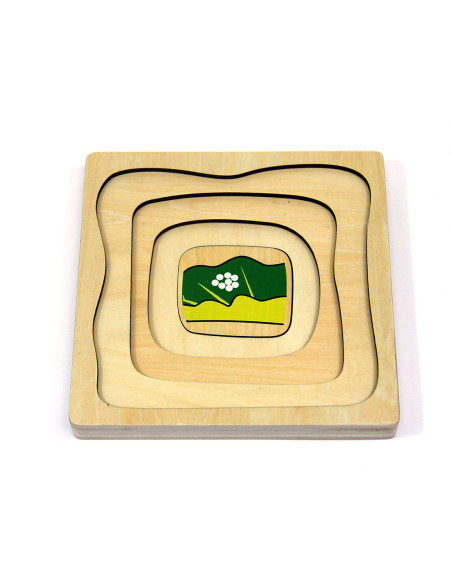 Puzzle en bois : cycle de la vie du papillon