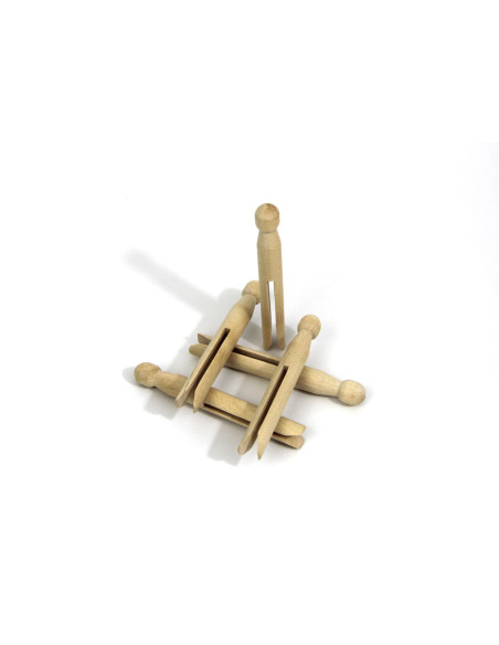 Pinces à linge traditionnelle en bois