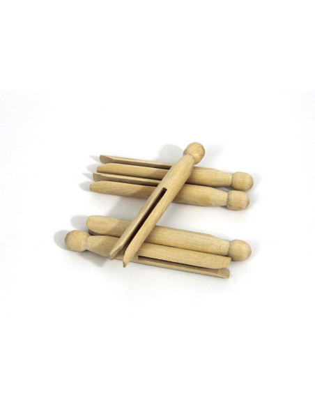Pinces à linge traditionnelle en bois