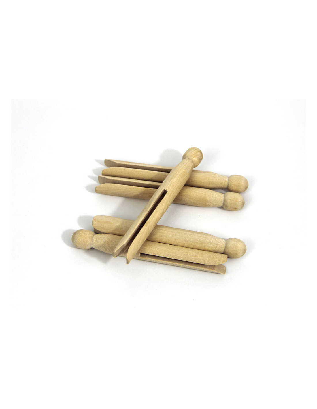 Pinces à linge traditionnelle en bois - So Montessori